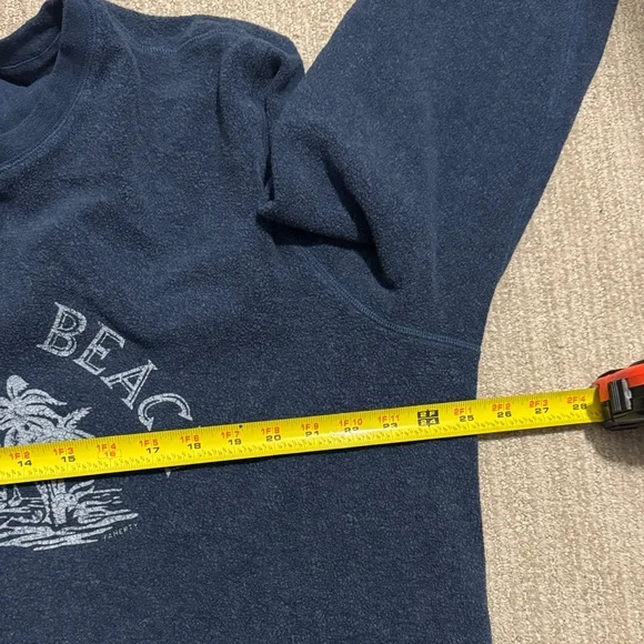 Faherty Men’s Size XXL Surfside Beach Fleece Sweatshirt Sea Navy Soft Knit - Picture 7 of 12